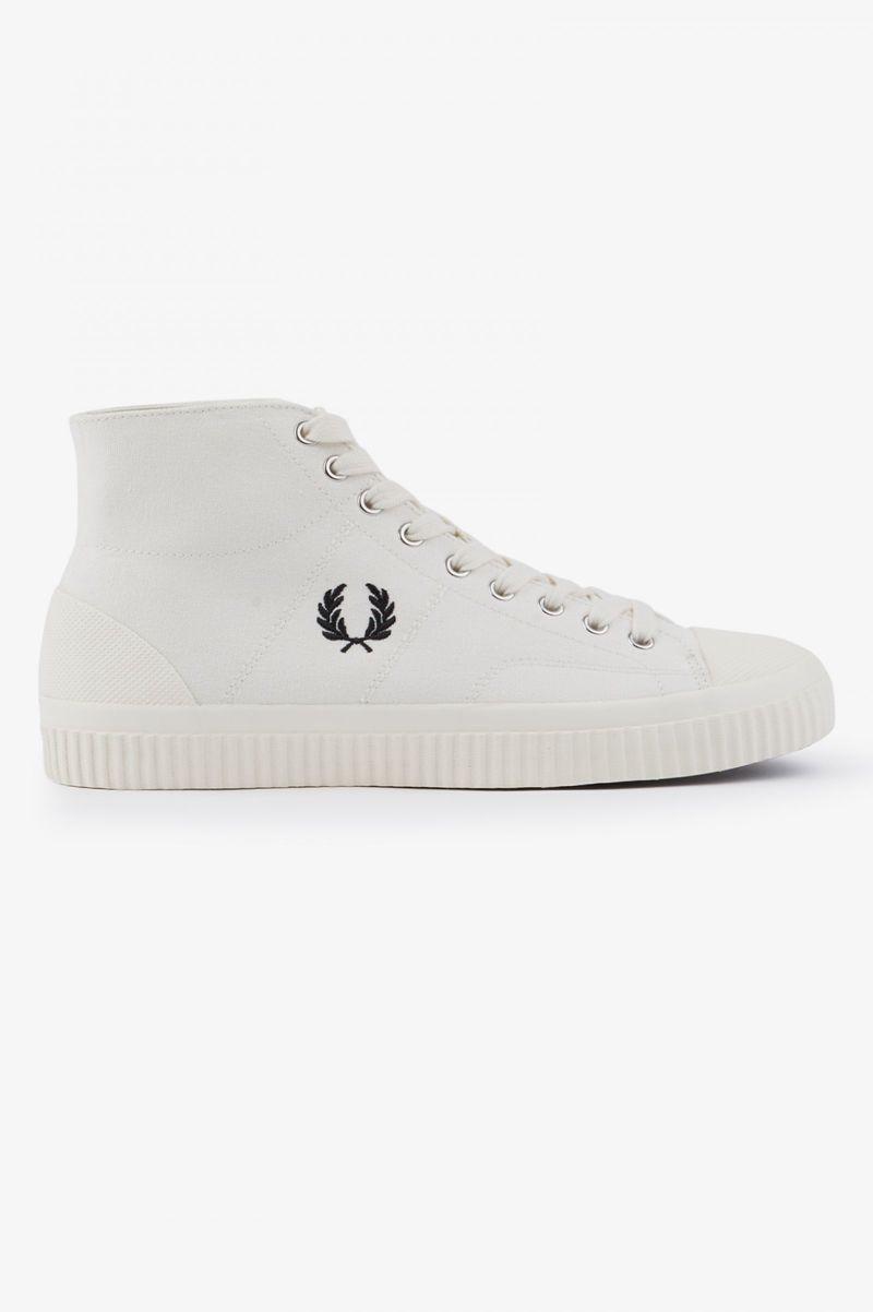 White Fred Perry Hughes Mid Men\'s Shoes | PH 1138CTVE